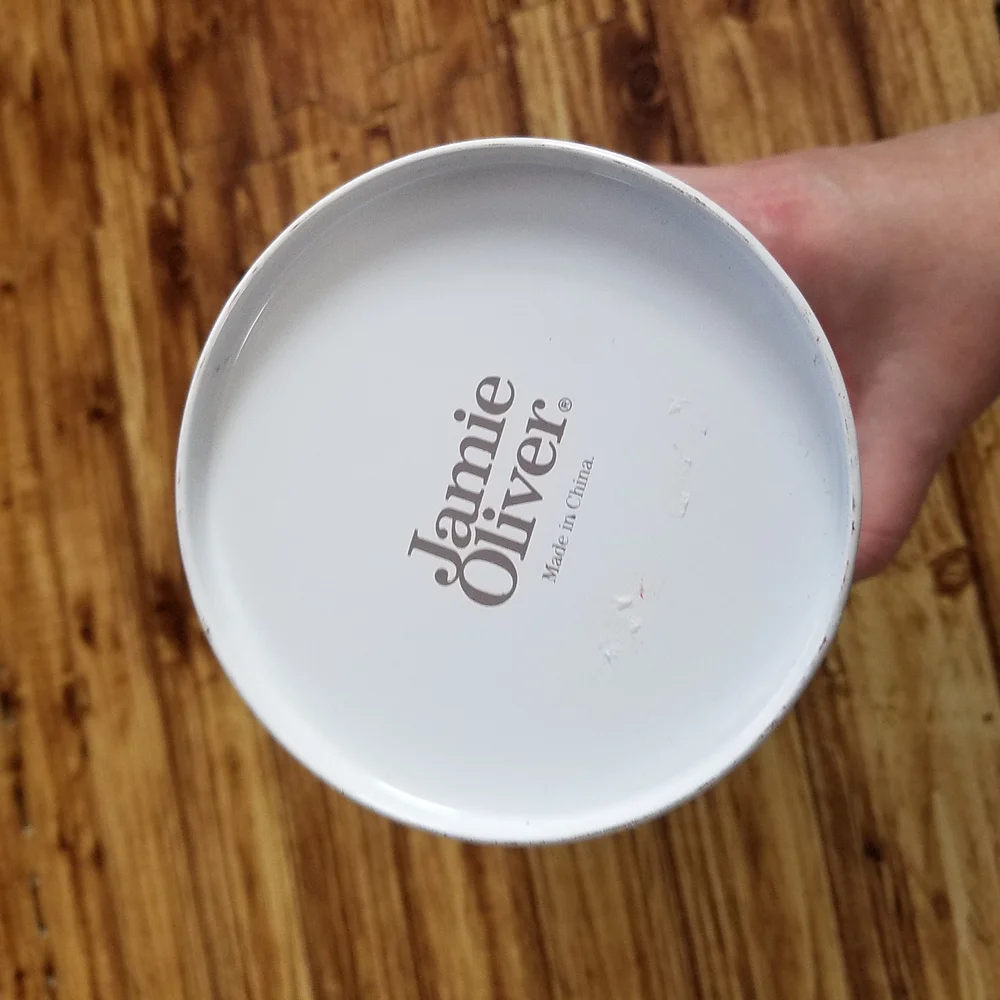 Jamie Oliver Pasta Tin White/Red Container Metal NWT